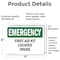 Signmission First Aid Kit Located Inside, 7 in W x Rectangle, Vinyl Decal OS-2PACK-EM-D-57-L-10375 - alternate 2